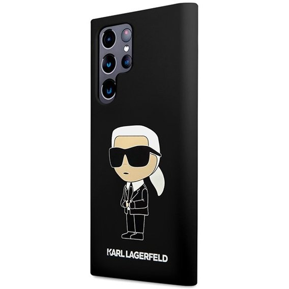 Karl Lagerfeld Θήκη για Samsung Galaxy S23 Ultra, Silicone Ikonik, μαύρη