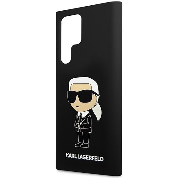 Karl Lagerfeld Θήκη για Samsung Galaxy S23 Ultra, Silicone Ikonik, μαύρη