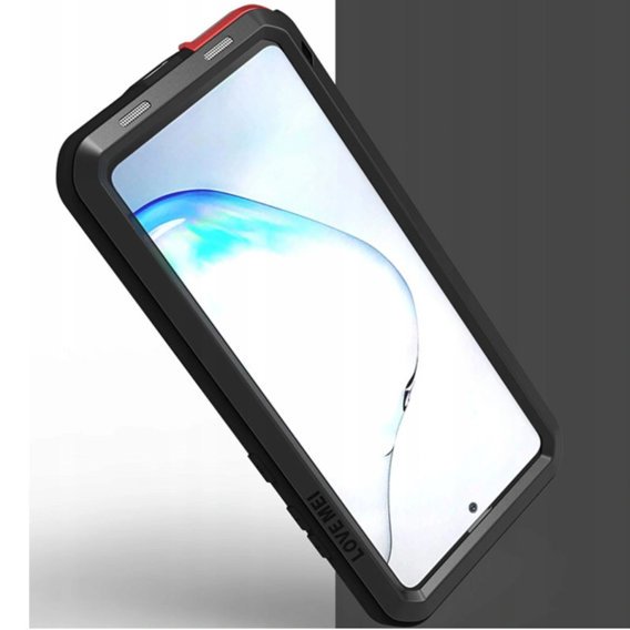 Love Mei Θήκη για Samsung Galaxy Note 10 Lite, armored with glass, μαύρη