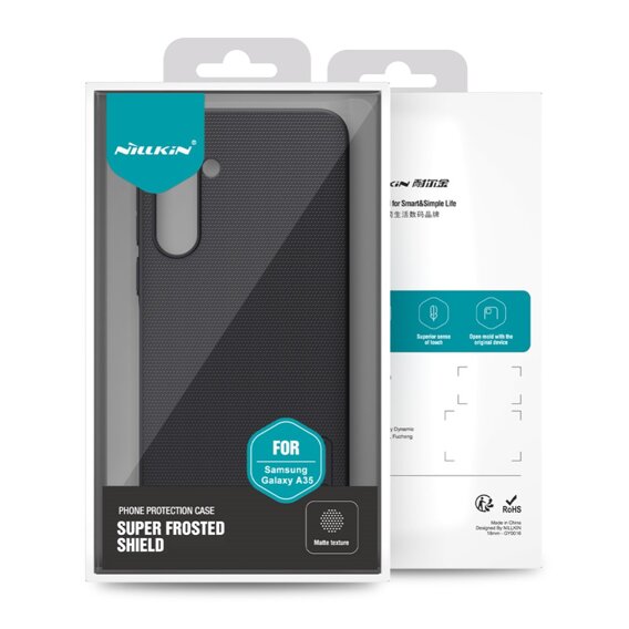 NILLKIN θήκη για Samsung Galaxy A35 5G, θήκη Super Frosted Shield, μαύρη