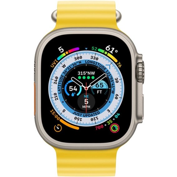 Pasek Silikonowy do Apple Watch 1/2/3/4/5/6/7/8/SE 38/40/41/MM, Żółty