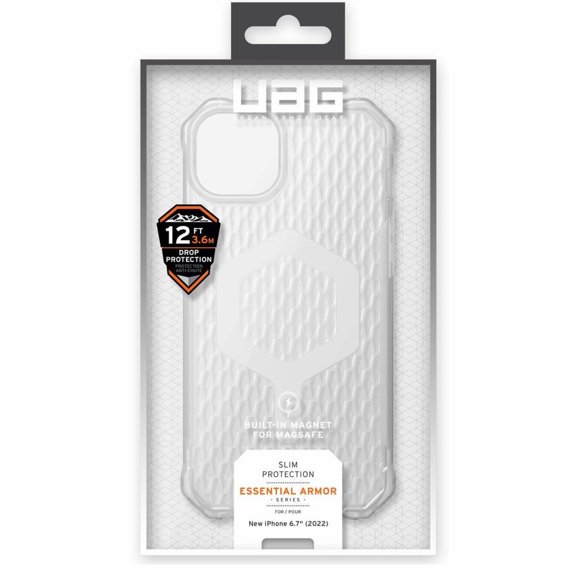 Urban Armor Gear Θήκη για iPhone 14 Plus, Essential Armor MagSafe, διαφανής