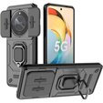 Θήκη για Honor Magic 6 Lite 5G, KickStand Camera Lens, μαύρη