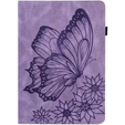 Θήκη για Lenovo Tab M9, Wallet Pen Slot, butterflies, καφέ