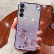 Θήκη για Samsung Galaxy A35 5G, Glitter Flower, μωβ