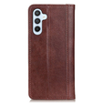 Θήκη για Samsung Galaxy A35 5G, Wallet Litchi Leather, καφέ