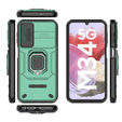 Θήκη για Samsung Galaxy M34, KickStand Camera Lens, πράσινη