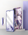 Θήκη για Samsung Galaxy S22, Suritch Full Body Marble, μωβ