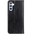 Θήκη για Samsung Galaxy S24+ Plus, Wallet Litchi Leather, μαύρη