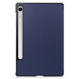 Θήκη για Samsung Galaxy Tab S9 FE, τρίπτυχη, σκούρο μπλε 
