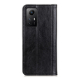 Θήκη για Xiaomi Redmi Note 12S, Wallet Litchi Leather, μαύρη