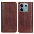 Θήκη για Xiaomi Redmi Note 13 Pro 5G, Wallet Litchi Leather, καφέ