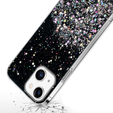 Θήκη για iPhone 13, Glittery, μαύρη