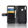 Θήκη με πτερύγιο για Huawei Honor 8X, Split Leather Wallet, μαύρη
