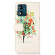 Θήκη με πτερύγιο για Motorola Moto E13, Wallet Tree, λευκή