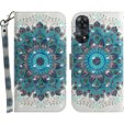 Θήκη με πτερύγιο για Oppo Reno8 T 4G, Wallet mandala, λευκή