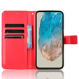 Θήκη με πτερύγιο για Samsung Galaxy M35, Crazy Horse Wallet, κόκκινη