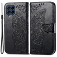 Θήκη με πτερύγιο για Samsung Galaxy M53 5G, Butterfly, μαύρη