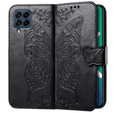 Θήκη με πτερύγιο για Samsung Galaxy M53 5G, Butterfly, μαύρη