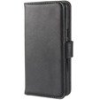 Θήκη με πτερύγιο για Samsung Galaxy S9, Leather Flexi Book, μαύρη