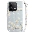 Θήκη με πτερύγιο για Xiaomi Redmi Note 13 5G, Wallet, Magnolia Flowers γκρι