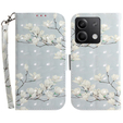 Θήκη με πτερύγιο για Xiaomi Redmi Note 13 5G, Wallet, Magnolia Flowers γκρι