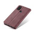 θήκη CASEME για Samsung Galaxy M21, Leather Wallet Case, μπορντό