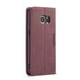 θήκη CASEME για Samsung Galaxy S7, Leather Wallet Case, μπορντό