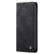 θήκη CASEME για iPhone 14, Leather Wallet Case, μαύρη