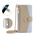 θήκη Wallet Zipper Pocket flip για το Oppo Reno 10 / 10 Pro, Wallet Zipper Pocket, με καθρέφτη, μπλε