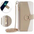θήκη Wallet Zipper Pocket flip για το Samsung Galaxy S22, Wallet Zipper Pocket, με καθρέφτη, λευκή