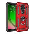 θωρακισμένη θήκη για Motorola Moto G7 Power, Nox Case Ring, κόκκινη