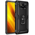 θωρακισμένη θήκη για Xiaomi Poco X3 NFC, Nox Case Ring, μαύρη