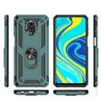 θωρακισμένη θήκη για Xiaomi Redmi Note 9S / 9 Pro, Nox Case Ring, πράσινη