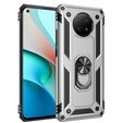 θωρακισμένη θήκη για Xiaomi Redmi Note 9T 5G, Nox Case Ring, ασημένια