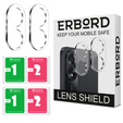 2x ERBORD μετριασμένο γυαλί για την κάμερα για να Oppo A58 4G, διαφανής