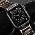 Bransoleta do Apple Watch 1/2/3/4/5/6/7/8/SE 38/40/41MM, Czarna / Różowe złoto