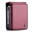 CASEME flip case για Samsung Galaxy Z Flip5 5G, Litchi Wallet, κόκκινη