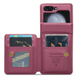 CASEME flip case για Samsung Galaxy Z Flip5 5G, Litchi Wallet, κόκκινη