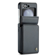 CASEME flip case για Samsung Galaxy Z Flip5 5G, Litchi Wallet, μαύρη