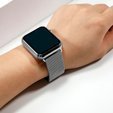 Etui z folią ochronną + Bransoleta Milanese do Apple Watch 1/2/3/4/5/6/SE (42/44MM), Silver