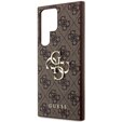 GUESS Θήκη για Samsung Galaxy S24 Ultra, 4G Big Metal Logo, καφέ