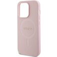 GUESS Θήκη για iPhone 15 Pro Max, Saffiano MagSafe, ροζ