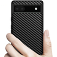 IMAK Θήκη για Google Pixel 6a, Carbon Fiber Texture IMAK LX-5 Series Case, μαύρη