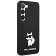 Karl Lagerfeld Θήκη για Samsung Galaxy S23+ Plus, Silicone Choupette, μαύρη