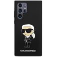 Karl Lagerfeld Θήκη για Samsung Galaxy S23 Ultra, Silicone Ikonik, μαύρη