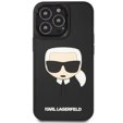 Karl Lagerfeld Θήκη για iPhone 13 Pro, 3D Rubber Karl's Head, μαύρη