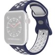 Pasek Hollow do Apple Watch 1/2/3/4/5/6/7/8/SE 38/40/41MM, Midnight Blue/White