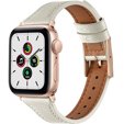 Pasek Skórzany do Apple Watch 1/2/3/4/5/6/7/8/SE 38/40/41mm, Beżowy