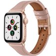 Pasek Skórzany do Apple Watch 1/2/3/4/5/6/7/8/SE 38/40/41mm, Jasnoróżowy